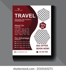 Travel Flyer Template A4 Size Print Ready Most Popular Design