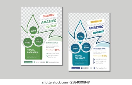 
Travel Flyer Template, Abstract traveling poster leaflet, Creative Travel Agency Flyer poster, flyer, banner, magazine cover or template design for the summer holiday, travel and trip
