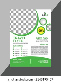 Travel Flyer template design vector file 