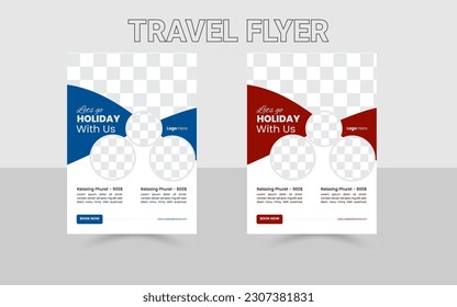 Travel Flyer Template to print ready. Business Flyer Template to print ready. 