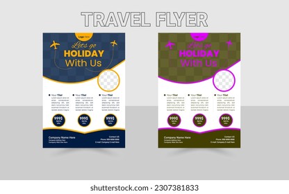 Travel Flyer Template to print ready. Business Flyer Template to print ready. 