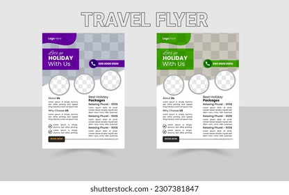 Travel Flyer Template to print ready. Business Flyer Template to print ready. 