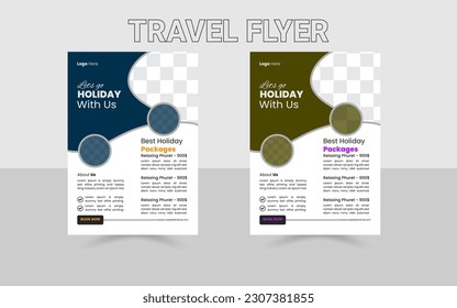 Travel Flyer Template to print ready. Business Flyer Template to print ready. 