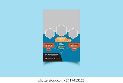 Travel Flyer template, Trendy Flyer, vector Design
