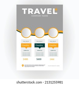 Travel flyer templates design vector