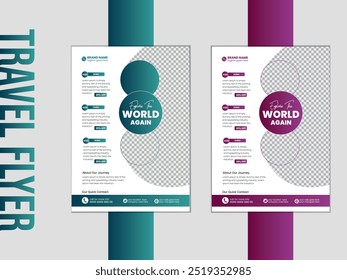 Travel Flyer, Tour and Travel Flyer Template, Travel Agency Flyer Template 