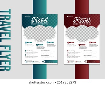 Travel Flyer, Tour and Travel Flyer Template, Travel Agency Flyer Template 