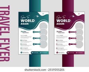 Travel Flyer, Tour and Travel Flyer Template, Travel Agency Flyer Template 