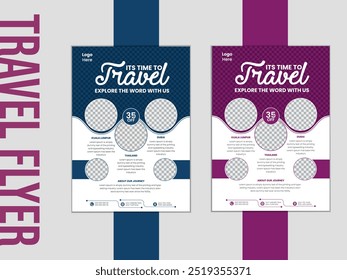 Travel Flyer, Tour and Travel Flyer Template, Travel Agency Flyer Template 
