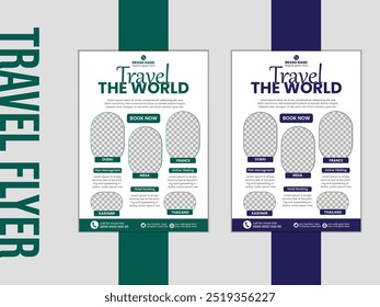 Travel Flyer, Tour and Travel Flyer Template, Travel Agency Flyer Template 