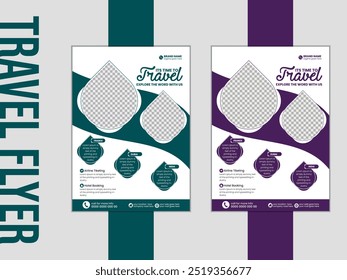 Travel Flyer, Tour and Travel Flyer Template, Travel Agency Flyer Template 