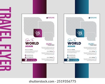 Travel Flyer, Tour and Travel Flyer Template, Travel Agency Flyer Template 
