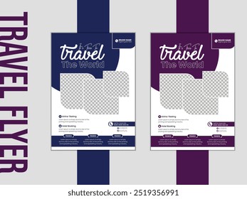 Travel Flyer, Tour and Travel Flyer Template, Travel Agency Flyer Template 