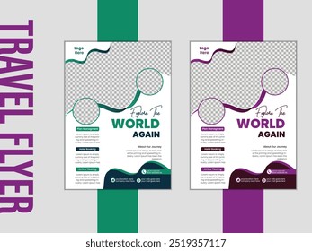 Travel Flyer, Tour and Travel Flyer Template, Travel Agency Flyer Template 