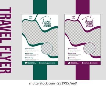 Travel Flyer, Tour and Travel Flyer Template, Travel Agency Flyer Template 