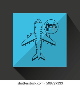 travel flying concept waiting design, vector illustration  graphic 