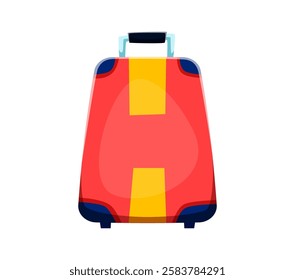 Travel font and summer type, letter H as luggage bag for typeface, vector English alphabet. Summer travel font cartoon letter H in shape of luggage suitcase for sea beach or ocean vacations typeface