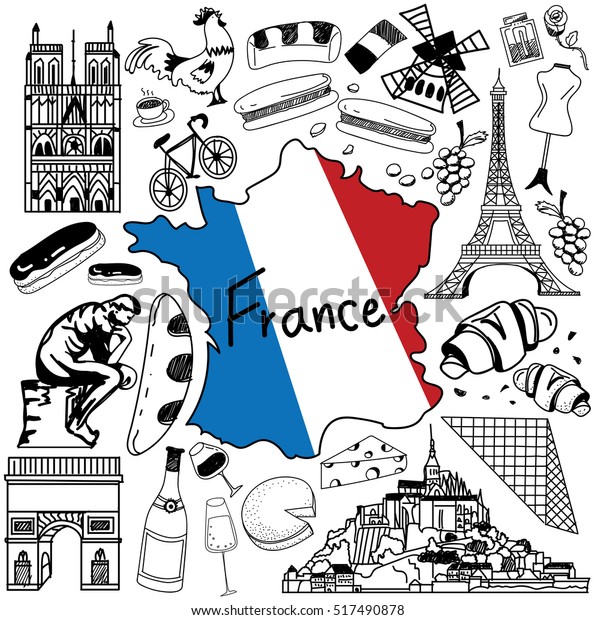 Vector de stock (libre de regalías) sobre Viaje a Francia icono de ...