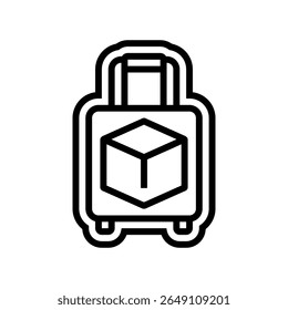 viagem amigável linha ícone vetor. viagem sinal amigável. isolado contorno símbolo ilustração preta
