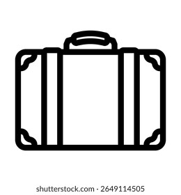 viagem amigável linha ícone vetor. viagem sinal amigável. isolado contorno símbolo ilustração preta