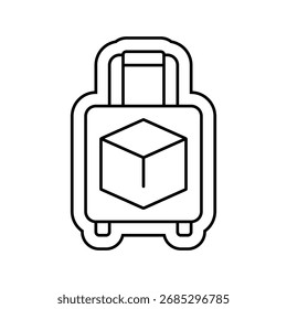 Icono de línea amigable para viajes. Vector amigable para viajes. Ilustración negra de contorno aislado