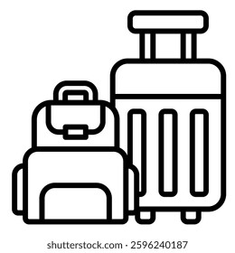 Travel Gear icon line vector illustration