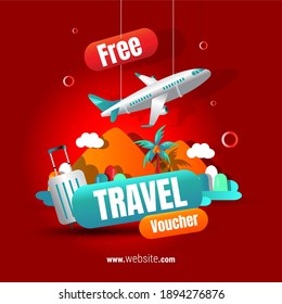 Travel Gift Illustration Vector Template