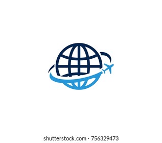Travel globe logo