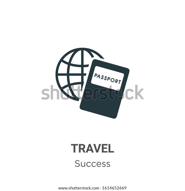 Travel glyph icon vector on white\
background. Flat vector travel icon symbol sign from modern success\
collection for mobile concept and web apps\
design.
