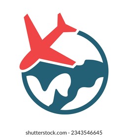 Travel Glyph Two Color Icon For Personal And Commercial Use.
