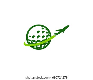 Travel Golf Icon Logo Design Element