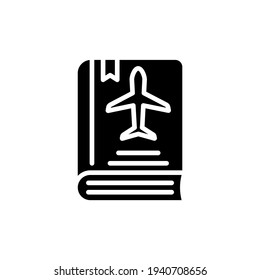 travel guide book icon in vector. Logotype