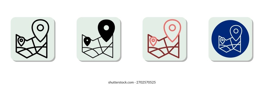 Reiseführer Symbol Multi-Style-Vektorgrafik