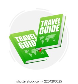 Travel guide icon. Tourism book. Vector illustration.