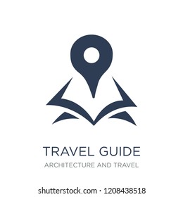 Travel guide icon. Trendy flat vector Travel guide icon on white background from Architecture and Travel collection, vector illustration can be use for web and mobile, eps10