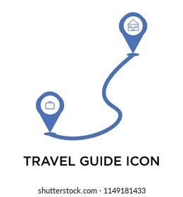 Travel guide icon vector isolated on white background for your web and mobile app design, Travel guide logo concept