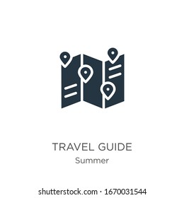Travel guide icon vector. Trendy flat travel guide icon from summer collection isolated on white background. Vector illustration can be used for web and mobile graphic design, logo, eps10