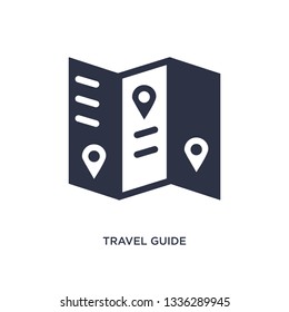 travel guide isolated icon. Simple element illustration from summer concept. travel guide editable logo symbol design on white background. Can be use for web and mobile.