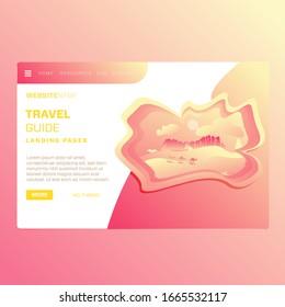 Travel guide landing page template design