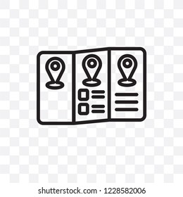 Travel guide vector linear icon isolated on transparent background, Travel guide transparency concept can be used for web and mobile