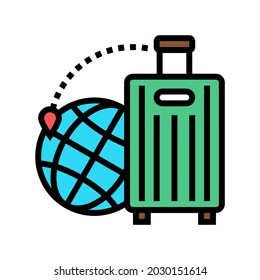 travel to hawaii color icon vector. travel to hawaii sign. isolated symbol illustration