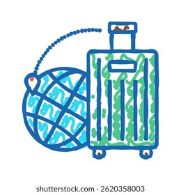 travel to hawaii doodle icon sketch vector. travel to hawaii sign. isolated symbol illustration