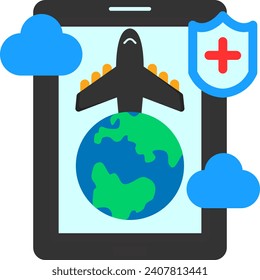Travel health Flat Vector Icon Design