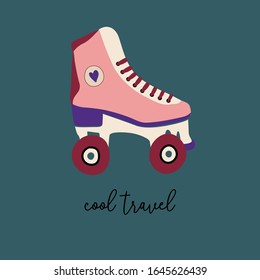 travel heart circle text line child tee illustration art vector