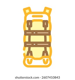 travel hiking backpack color icon vector. travel hiking backpack sign. isolated symbol illustration