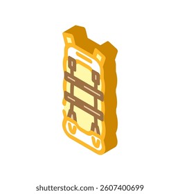 travel hiking backpack isometric icon vector. travel hiking backpack sign. isolated symbol illustration