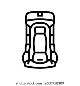 travel hiking backpack line icon vector. travel hiking backpack sign. isolated contour symbol black illustration