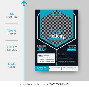 Travel Holiday Flyer Template for Tour and Adventure Promotions
