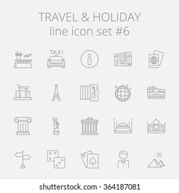 Travel and holiday icon set.
