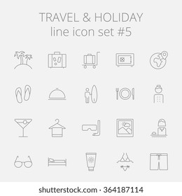 Travel and holiday icon set.